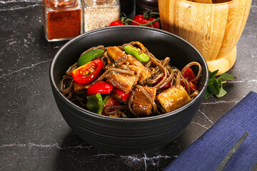 Buckwheat Soba with eel and vegetavles