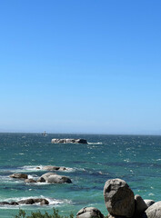 The Boulders Penguin Colony, located on Boulders Beach in Simon's Town, Cape Town, South Africa