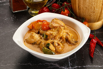 Thai Tom yum soup with chicken