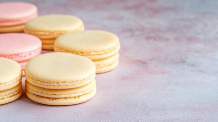 Pastel cookies idea. Delicious macarons in pastel colors, perfect for any dessert lover's collection.