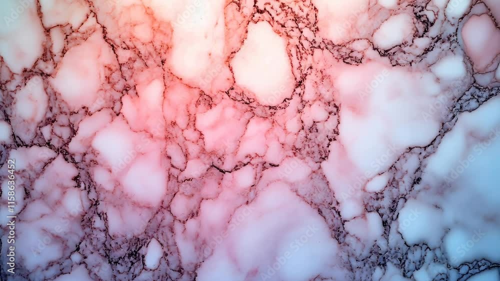 Poster elegant abstract marble background showcasing soft pink and white hues with intricate black veining 