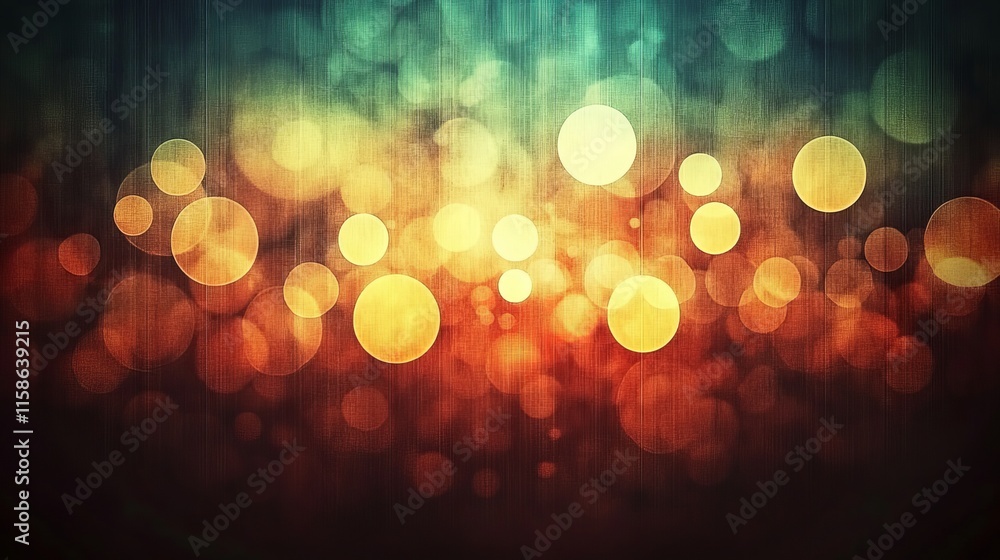 Poster abstract background, festive bokeh lights, colorful gradient design space for text overlay.