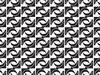 Monochrome Harmony: Circular Interlock Pattern