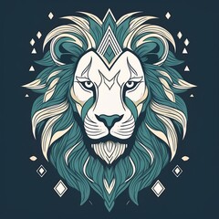 Obraz premium lion Geometric modern style