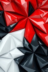 Abstract Red and Black Angular Background Design