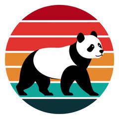 panda bear with bamboo