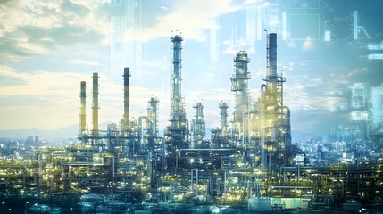 Fototapeta premium Industrial Plant and Energy Production Complex