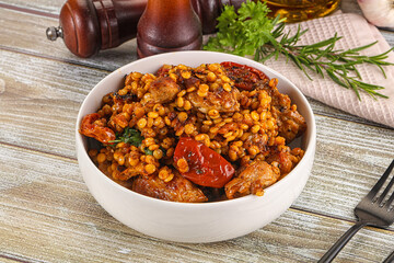 Rasted chicken meat with ptitim