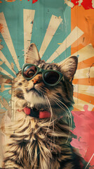 Groovy Retro Cat Vibes