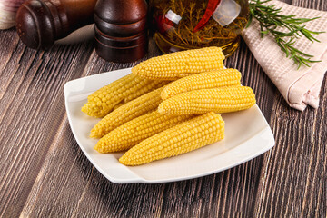 Canned baby mini corn cob