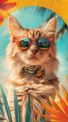 Groovy Retro Cat Vibes
