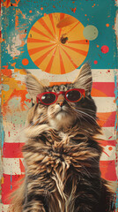Groovy Retro Cat Vibes