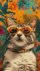 Groovy Retro Cat Vibes