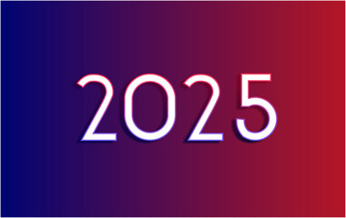 2025 Happy New Year Design Elegant Glitter Abstract Vector Illustration