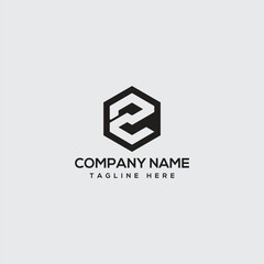 Letter E Monogram Logo Minimalist Design
