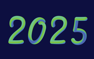 2025 Happy New Year Design Blend Elegant Glitter Abstract Vector Illustration