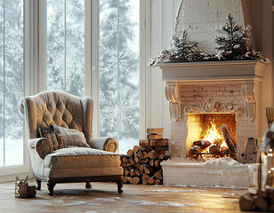 Cozy Winter Fireplace