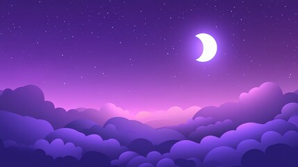 Fototapeta premium アニメ風の夜空