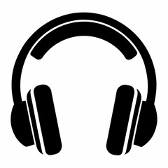 headphones icon on white background