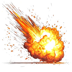 Fiery explosion illustration. (2)