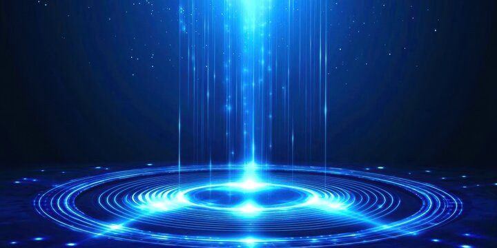 Blue light is shining on a blue background