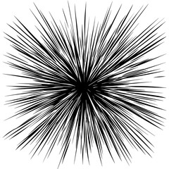 Obraz premium Abstract black and white burst pattern.