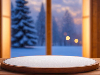Fototapeta premium Winter Wonderland Display Table.