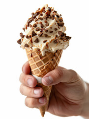 Chocolate Swirl Ice Cream Cone