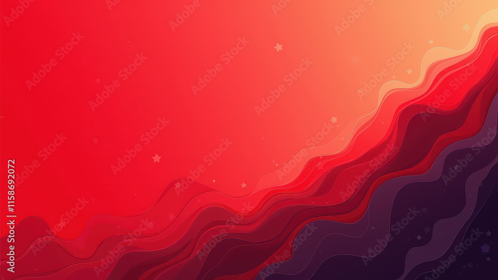 Poster red abstract wave background design - abstract backgrounds