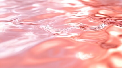 A shimmering surface of pink water with gentle ripples creating a tranquil and calming atmosphere.