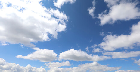 sky and white clouds perfect as a background for nature paradise or weather forecast
