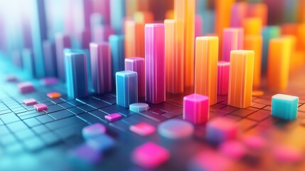 Obraz premium Dynamic Colorful Data Visualization Graphic