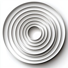 Fototapeta premium Abstract Circular Layers Design with Soft Gray Tones and Depth