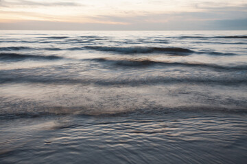 Waves coming in at Finskiy gulf of Baltic sea