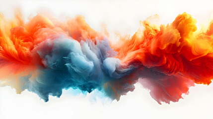 Fototapeta premium Abstract Colorful Swirls, A vibrant, dynamic interplay of orange and blue hues creates a mesmerizing visual spectacle.