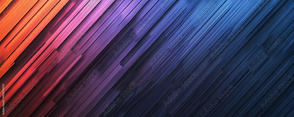 Poster abstract diagonal lines background, colorful stripes create dynamic texture, showing vivid gradient 