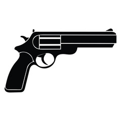 Gun silhouette on a white background vector illustration