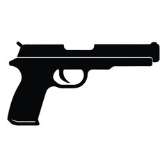 Gun silhouette on a white background vector illustration