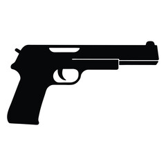 Gun silhouette on a white background vector illustration