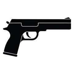 Gun silhouette on a white background vector illustration