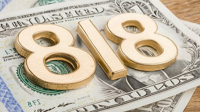 Gold Number 818 on US Dollar Bills:  Financial, Wealth, and Abundance Represented Symbolically