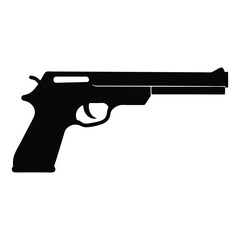 Gun silhouette on a white background vector illustration