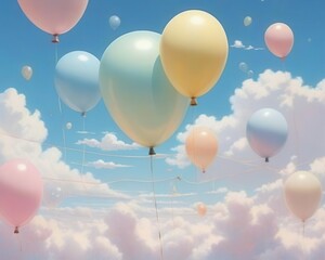 colorful balloons in the sky