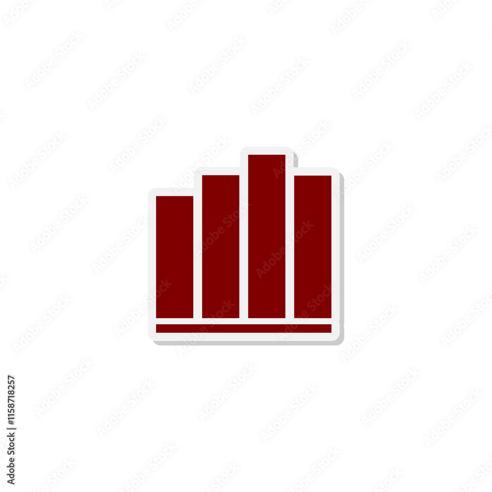 Poster growing graph icon isolated on transparent background