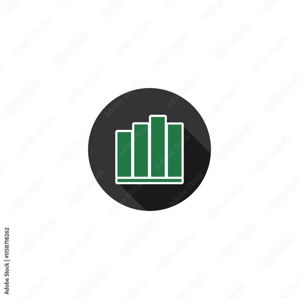 Poster growing graph icon isolated on transparent background