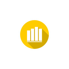 Growing graph icon isolated on transparent background