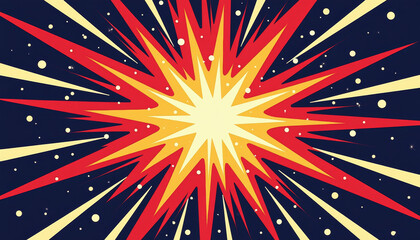 Vibrant Comic Explosion Graphic Design