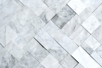Elegant White Marble Tile Pattern,  Interlocking Design Creates Stunning Visual Texture and Sophisticated Appeal.