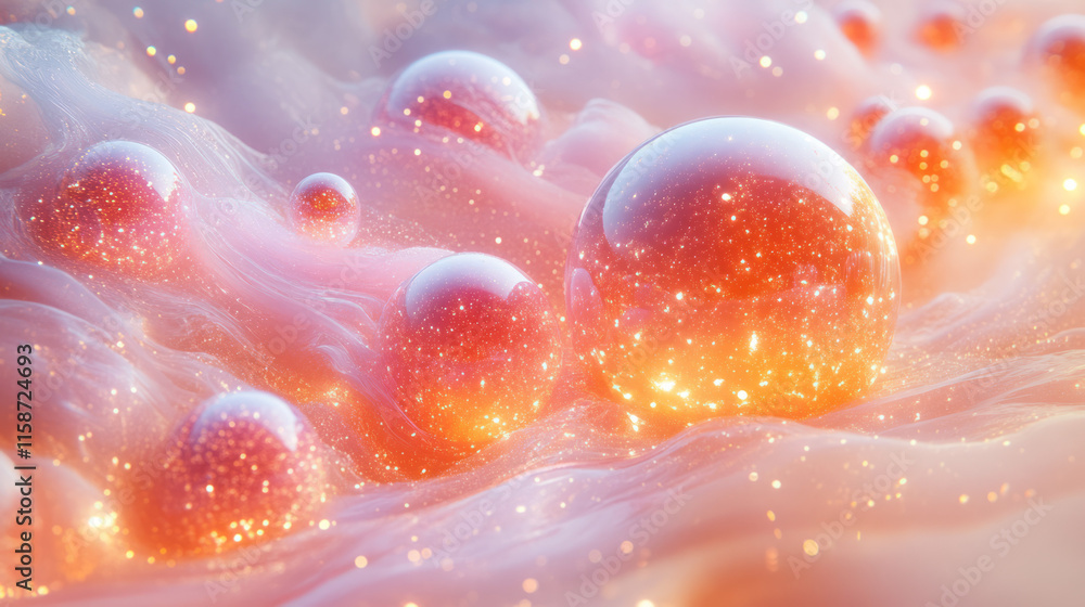 Poster a dynamic hologram of a beam with glowing spheres of different weights at each end, visibly tipping 