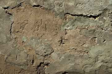 Texture of old concrete wall with plaster close-up